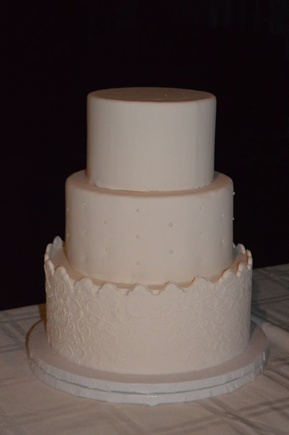 three tier fondant faux