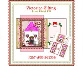 VikkiVines Christmas Tiny-Packs GARDEN GIFTS Just Add Seeds Vintage Wrapping, Card Insert and Name Tags, Holidays, Digital L1
