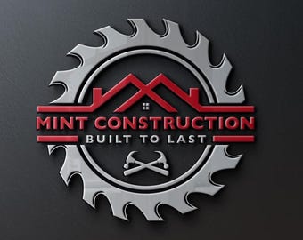 Construction Logo Design | Construction Business Logo | Home Remodeling Logo | Home Repair Services Logo | Handyman Services Logo | Roofing