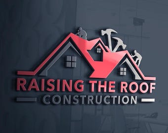 Roofing Construction Logo Design | Construction Business Logo | Home Renovation Logo | Home Repair Logo | Roofing Design | Home Roofing Logo