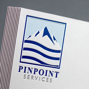 Business Logo | Wealth Logo | Management Logo | Company Logo | Mountain Design | Icon Logo | Professional Logo Design | Blue Mountain Logo