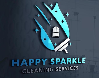 Modern Window Cleaning Logo | Cleaning Business Logo | House Keeping Logo | Cleaning Services Logo | Cleaning Logo | House Cleaning Logo