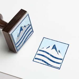 Mountain Logo Design | Landscape Logo | Mountains | Mountain Design | Mountain Landscape | Logo Design | Blue Mountain Logo | Water Logo
