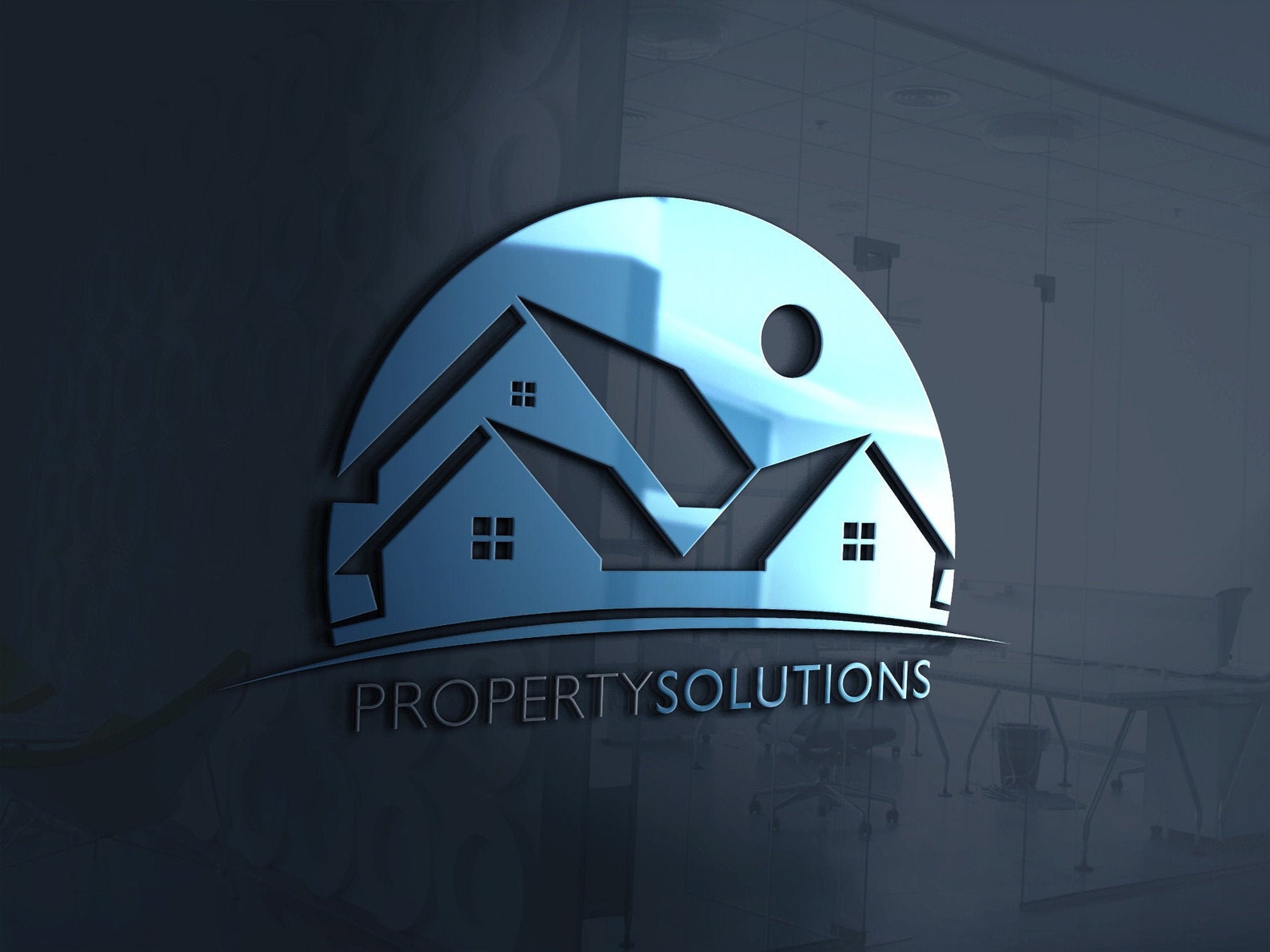 Property Solutions Logo Real Estate Logo Residential Logo Etsy