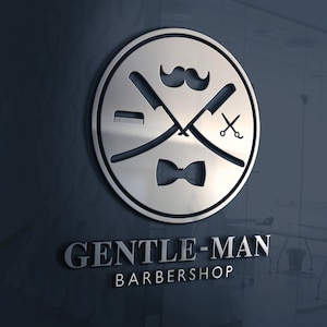 Professional Barber Logo Parlor Shop Logo Men's Hair - Etsy