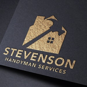 Construction Logo | Carpenter Logo | Branding | Construction Company | Business | Roofing Logo | Roofer | Handyman | Hammer Design | House