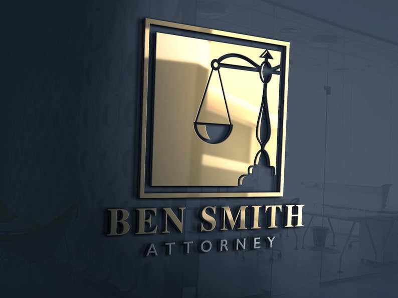 Gold Law Firm Logo Attorney Logo Design Lawyer Logo Design | Etsy Canada