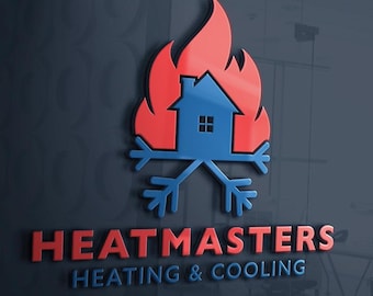 Logo Design for HVAC Services | Heating & Cooling Business Logo | Air Conditioning Logo | Heating Logo | Heater Air Conditioner Repair Logo