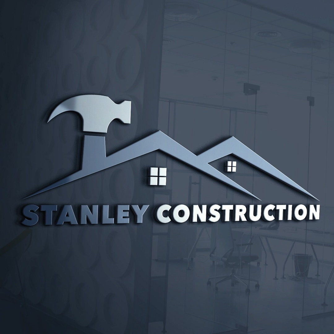 Construction Logo Hammer Logo Roofing Business Handyman Services