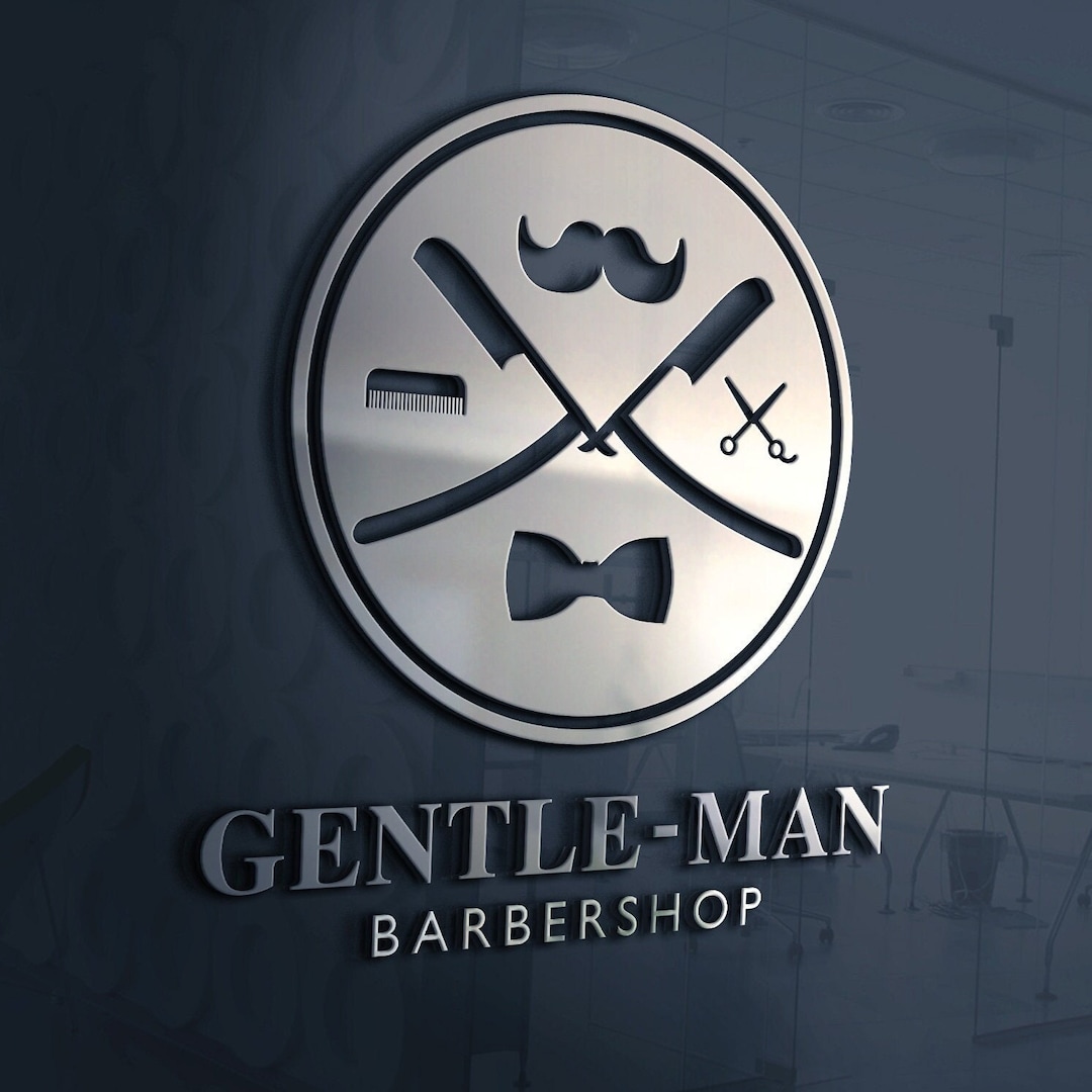 Barber Logo Design | Barber Shop Logo | Barbershop Logo | Barber Business  Logo | Beard Logo | Mustache Logo | Scissors | Comb | Logo Design - Etsy, image size:1080x1080