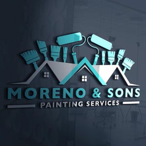 Painting Logo | Painting Company Logo | Paint Brush Design | Paint Roller Design | Paint Services Logo | Construction Logo | Home Renovation