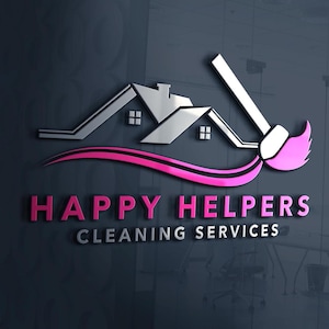Cleaning Business Logo | Housekeeping Logo Design | Maid Service Logo | House Cleaning Logo | House Maintenance Logo | Cleaning Service Logo