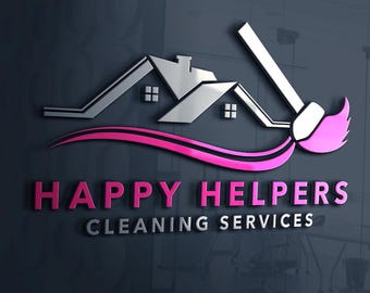 Cleaning Business Logo | Housekeeping Logo Design | Maid Service Logo | House Cleaning Logo | House Maintenance Logo | Cleaning Service Logo