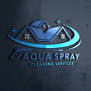 Pressure Washing Business Logo | Cleaning Service Logo Design | Pressure Washer Logo | Pressure Washing Logo Design | Cleaning Services Logo