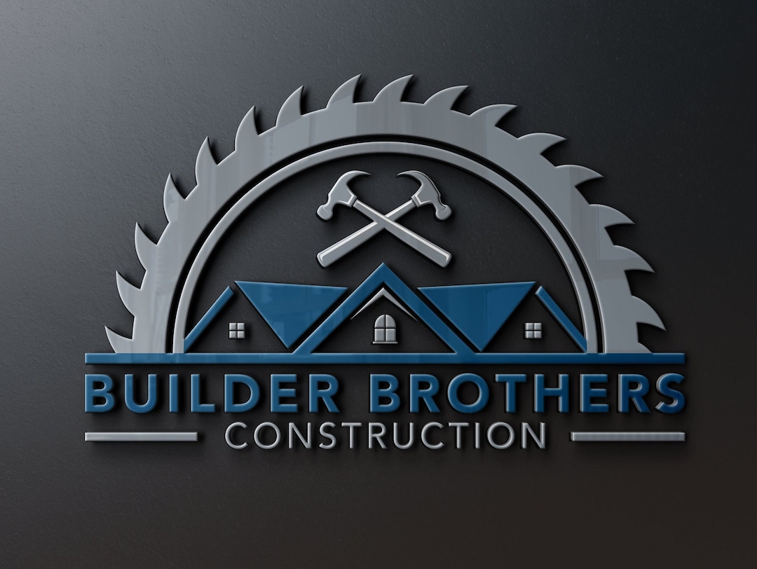 Construction Logo Design Construction Company Home - Etsy