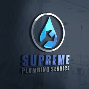 Plumbing Services Logo | Plumbing Company Logo | Plumber Logo | Plumbing Logo | Wrench Logo | Water Logo | Plumbing Business Logo Design