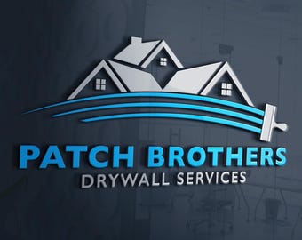 Drywall Business Logo Design | Drywall Company Logo Design | PatchWork Logo | Home Remodeling Logo | Home Repair Logo | Handyman Logo Design