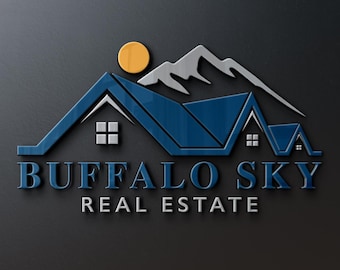 Real Estate Business Logo | Realtor Logo Design | Realty Logo | Mountain Design | Property Management Logo | Real Estate Logo | House Design