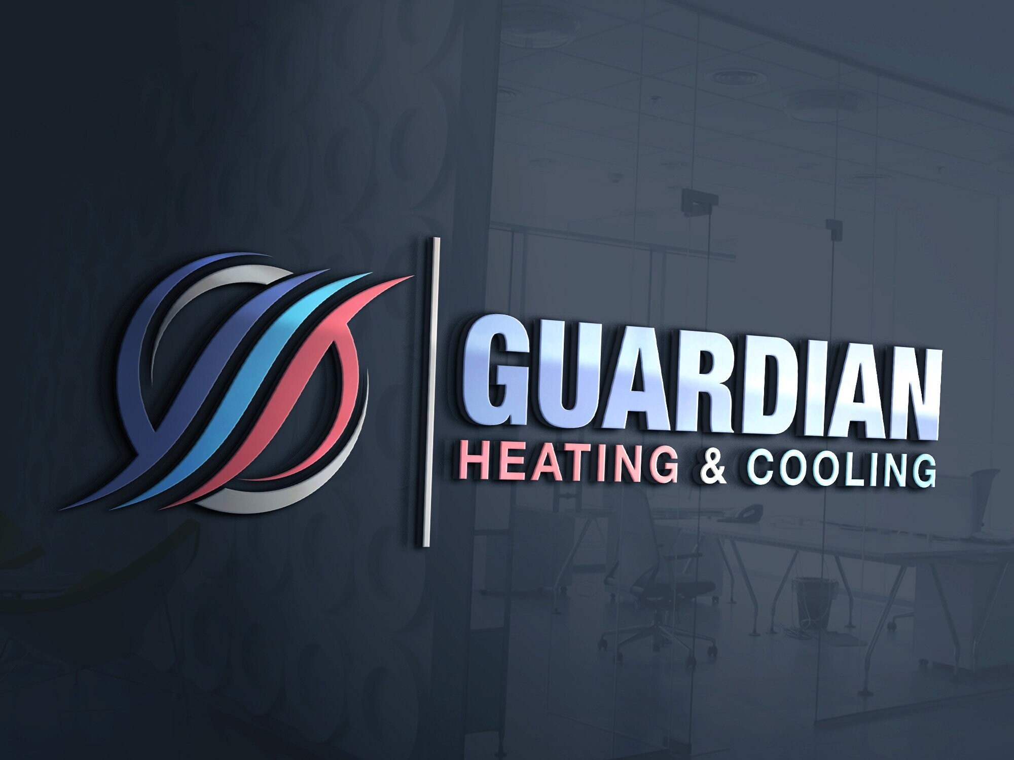 Logo Design Heating and Cooling HVAC Business Company - Etsy Singapore