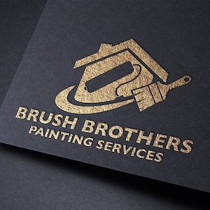 Logotipo da empresa de pintura | Design de pincel | Rolo de pintura | Logotipo dos serviços de pintura | Logotipo do faz-tudo | Logotipo do pintor | Logotipo De Remodelação De Casa