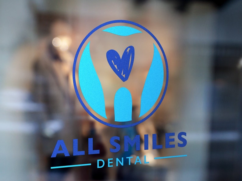 Dental Office Logo Design Smile Logo Heart Logo Tooth Etsy