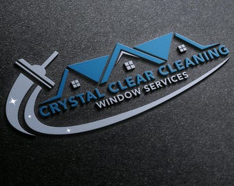Window Cleaning Business Logo Design | Window Services Logo | House Cleaning | Window Cleaning Logo | House Design | Cleaning Services Logo