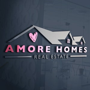 Real Estate Logo Design | Realtor Logo | Residential House Logo | Property Management Logo | Professional Logo |  Branding Logo | Heart Logo