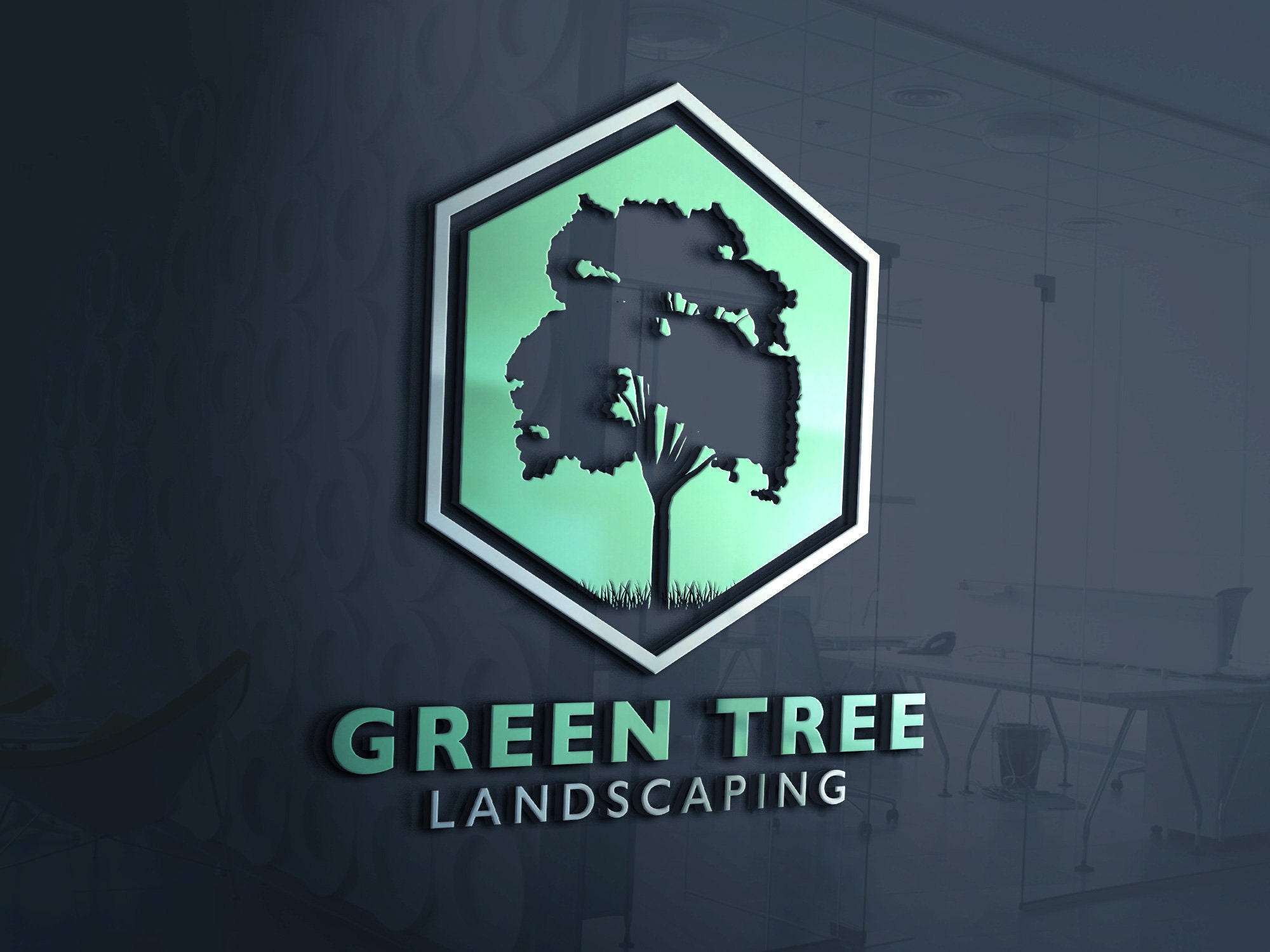 Tree Service Logo Landscaping Logo Landscape Logo | Etsy