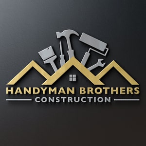 Construction Logo | Roofing Business Logo | Handyman Services Logo | Construction Design | Roofer | Home Repair Logo | Construction Tools
