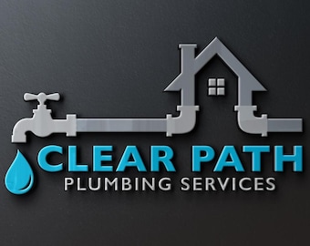 Plumbing Logo Design | Plumbing Services Logo | Plumbing Business Logo | Home Repair Logo | Water Drop Logo | Plumber Logo | Handy Man Logo