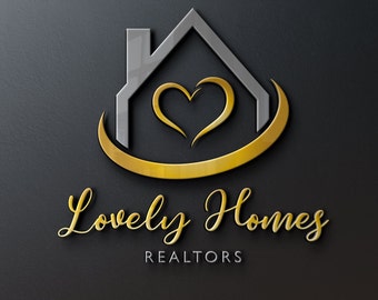 Realtor Logo Design | Real Estate Logo Design | Home Logo | Realty Logo | House Logo | Property Management | Heart Design | Business Logo