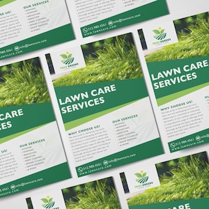 Landscaping Business Flyer | Lawn Care Marketing | Landscaper Design | Lawn Care Services Flyer | LawnCare Ad | Landscape Design | Yard Care