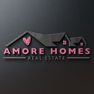 Real Estate Logo | Home Decor Logo | Home Decoration | Realtor Logo | Realty | Property Management | House | Home | Roofing | Heart Design
