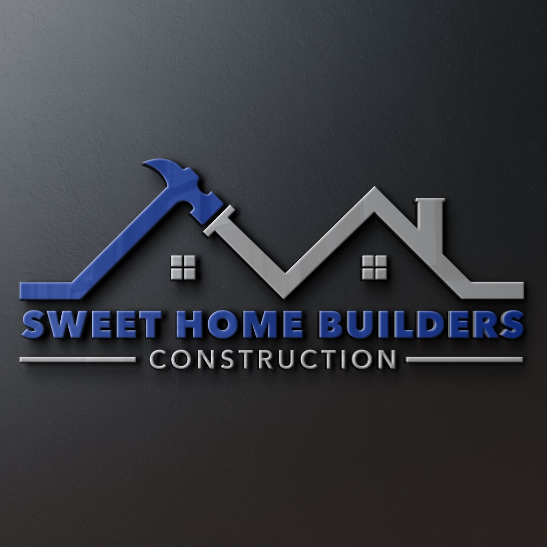 Construction Logo Hammer Logo Roofing Business Handyman Services