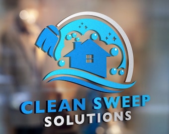 Cleaning Company Logo | Cleaning Business Logo | House keeping Logo | House Cleaning Logo | Residential Cleaning | Office Cleaning Service