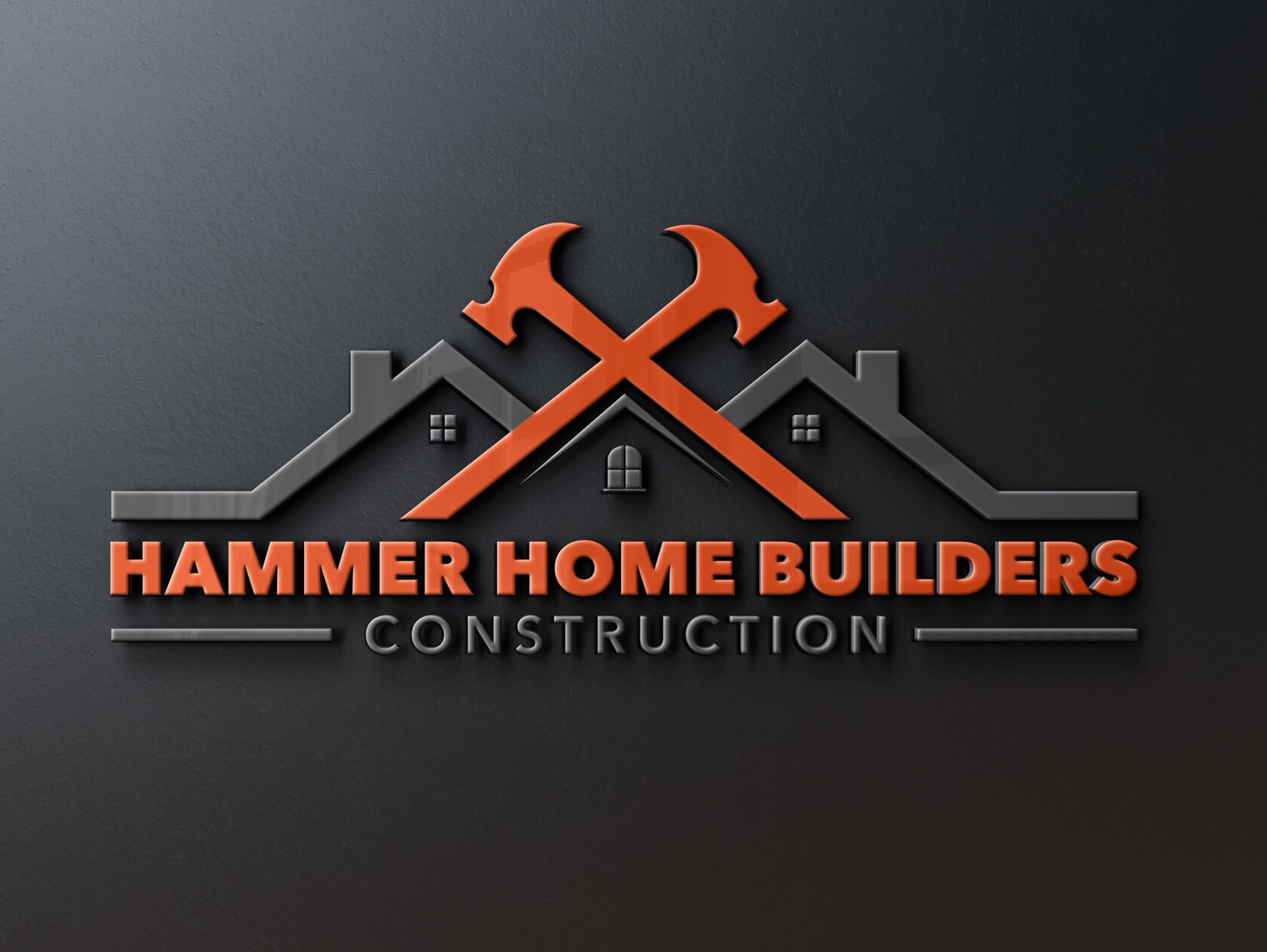 Construction Logo Hammer Design Roofing Business Etsy Canada