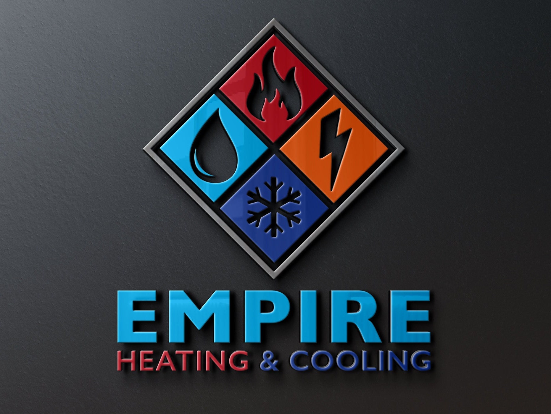 Heating And Cooling Logo Design