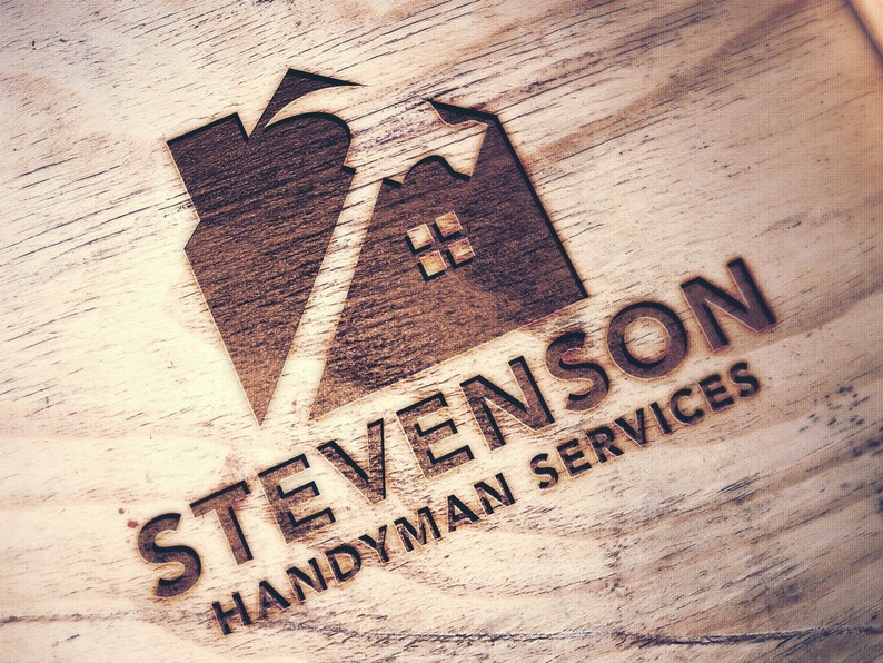 Construction Logo Carpenter Logo Branding Construction Etsy