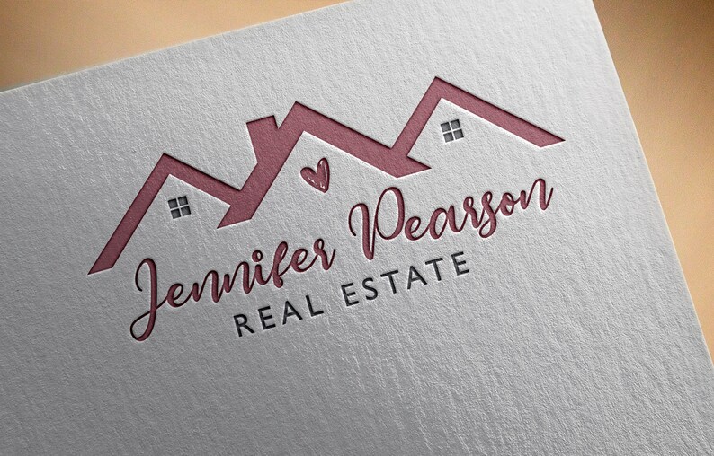 Real Estate Logo Heart Logo Realtor Logo Design Heart Etsy