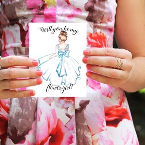 Printable Card Flower Girl Wedding Printable Instant - Etsy