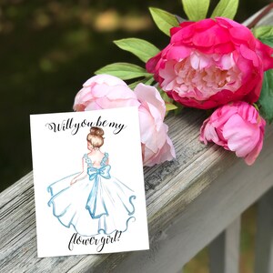 Printable Card Flower Girl Wedding Printable Instant - Etsy