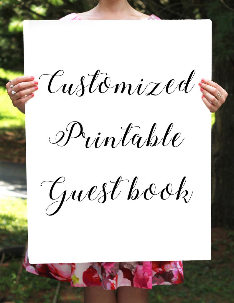 Printable Baby Shower Guest Book Heart Baby Shower Guest Etsy