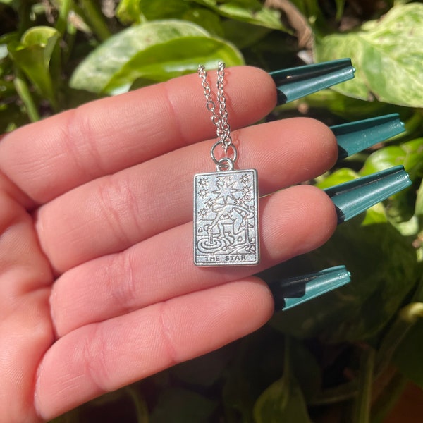Tarot Card Necklace | Intuitively Chosen Silver Astrological Zodiac Jewelry