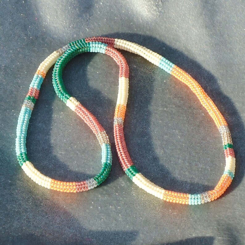 Rope necklace bead rope tribal native style boho hand | Etsy