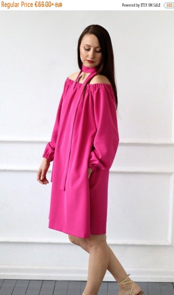 loose fitting off the shoulder dress