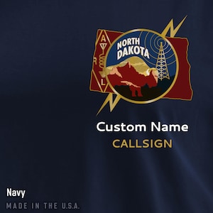 CUSTOM NAME & CALLSIGN: North Dakota Ham Radio/Amateur Operator Hamfest Unisex Shirt