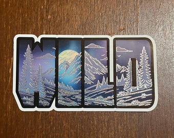 Wild Foil Art Sticker: Waterproof Vinyl sticker