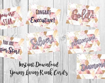 Young Living Rank Card Pack | Rank Postcards | Business Builder Cards | Postcards
