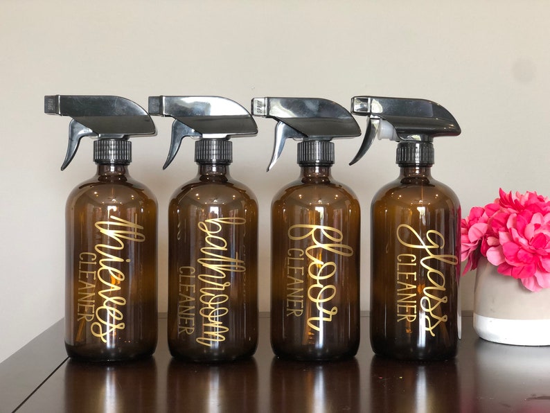 Thieves Cleaner Onguard Cleaner 16 Oz Glass Spray Bottle Etsy