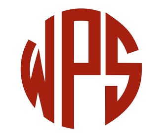 5" Tall Circle Block Monogram Decal | Car Sticker